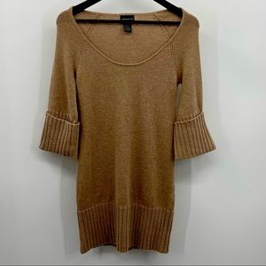 Central Park West Tan 10% Cashmere Sweater Tunic/Dress - Size: XS